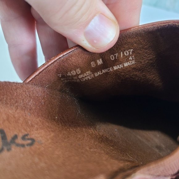 Clarks 71495 Mules Shoes Brown Leather Womans Slip-ons Studded Size 8 M clogs - Picture 11 of 11